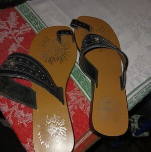 Stylish Black Sandals- Harley Davidson